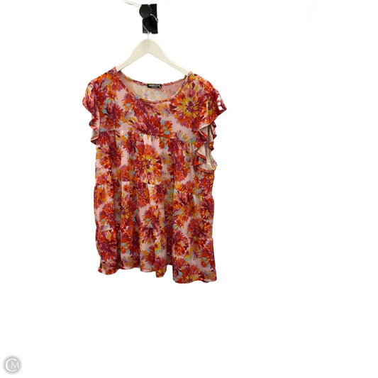 Top Sleeveless By Heimish Usa In Purple & Red, Size: 3x