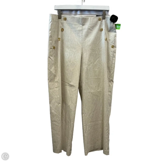 Pants Wide Leg By Jules & Leopold In Cream, Size: L
