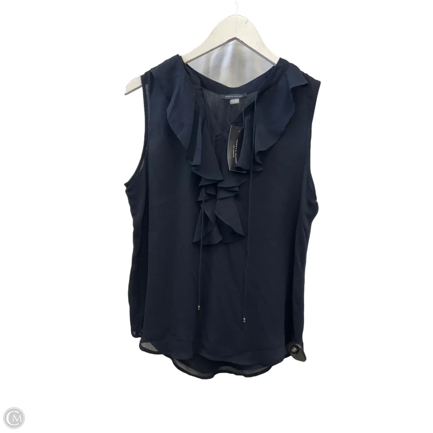 Top Sleeveless By Tommy Hilfiger In Navy, Size: M