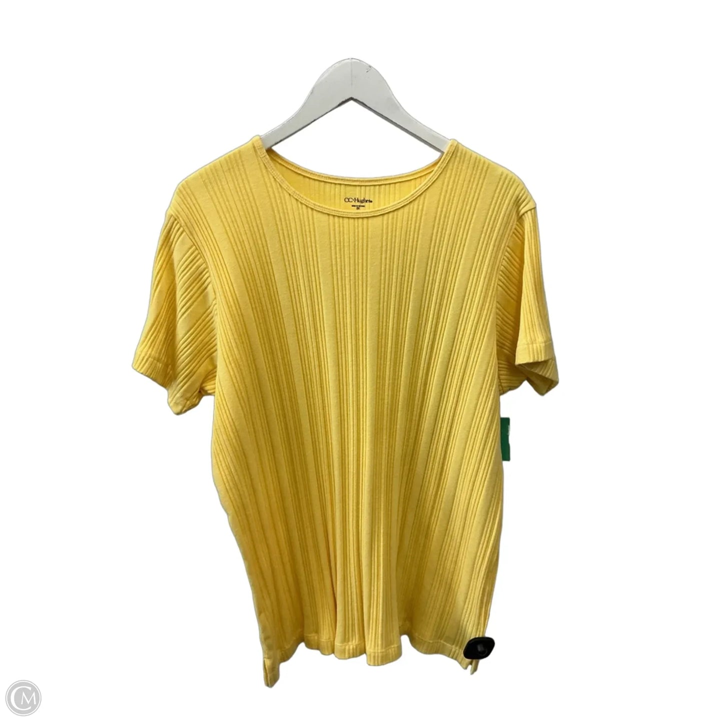 Top Short Sleeve By Cc Hughes In Yellow, Size: 2x
