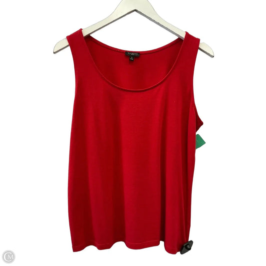 Top Sleeveless By Talbots In Red, Size: L