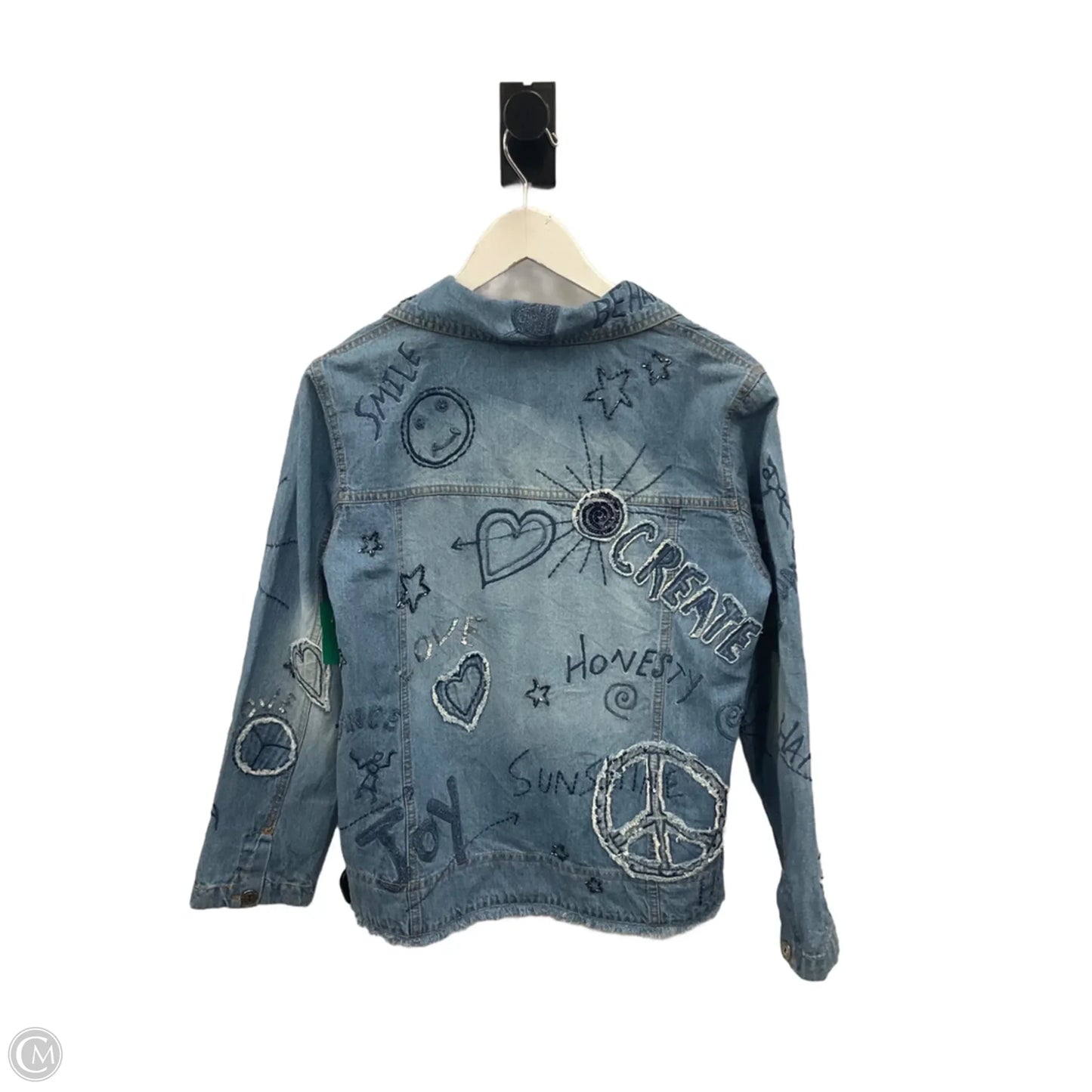 Jacket Denim By Chicos In Blue Denim, Size: M