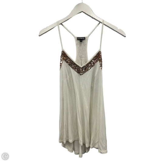 Top Sleeveless By Express In White, Size: S