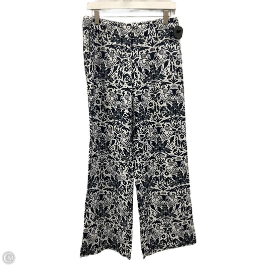 Pants Wide Leg By Loft In Blue & White, Size: 2