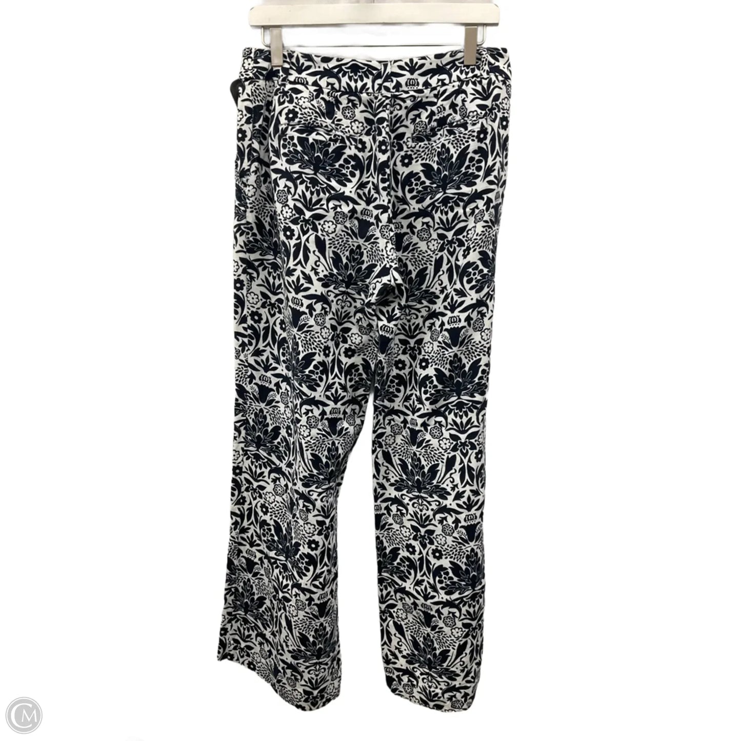 Pants Wide Leg By Loft In Blue & White, Size: 2