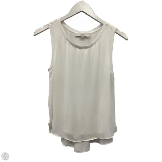 Top Sleeveless By Loft In White, Size: Xs