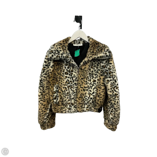 Jacket Faux Fur & Sherpa By No Boundaries In Animal Print, Size: Xs