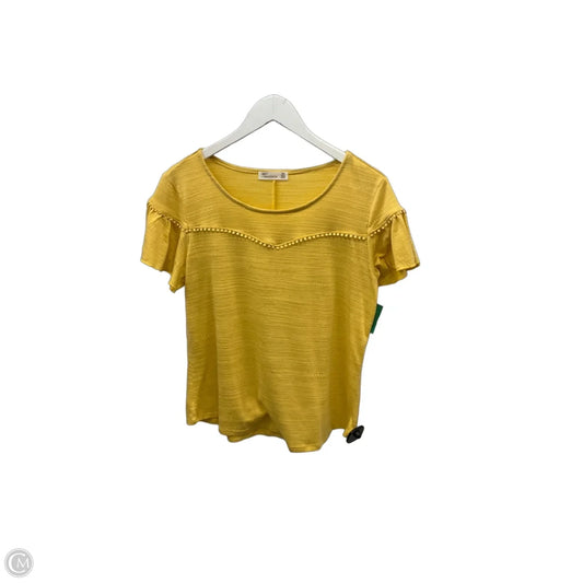 Top Short Sleeve By 89th And Madison In Yellow, Size: M