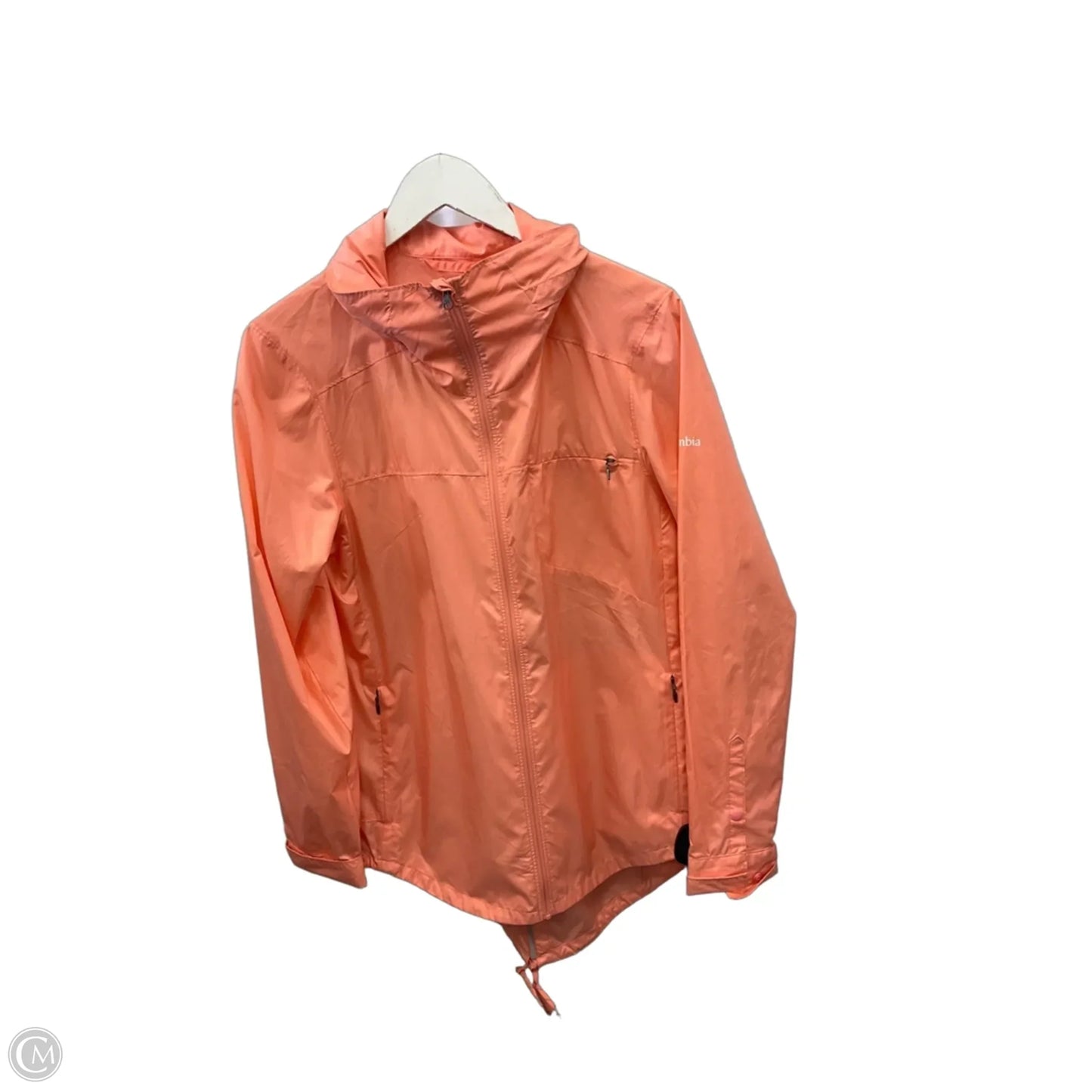 Jacket Windbreaker By Columbia In Orange, Size: M