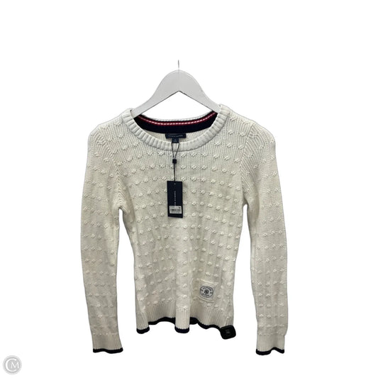 Sweater By Tommy Hilfiger In White, Size: M