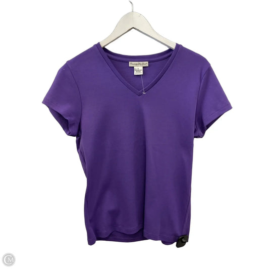Top Short Sleeve Basic By Cmf In Purple, Size: L