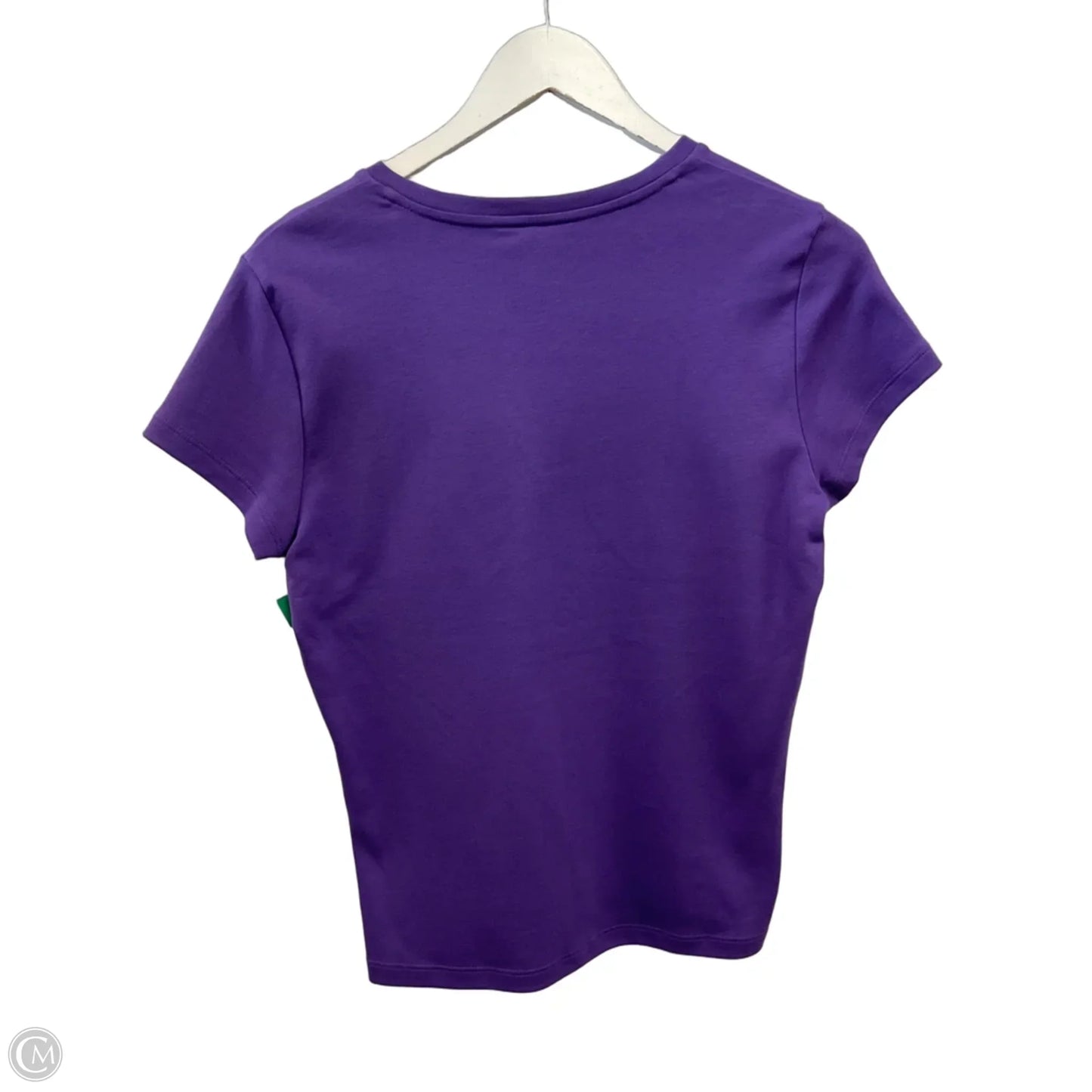 Top Short Sleeve Basic By Cmf In Purple, Size: L