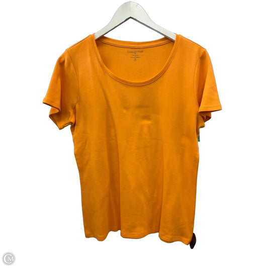 Top Short Sleeve Basic By Coldwater Creek In Orange, Size: M