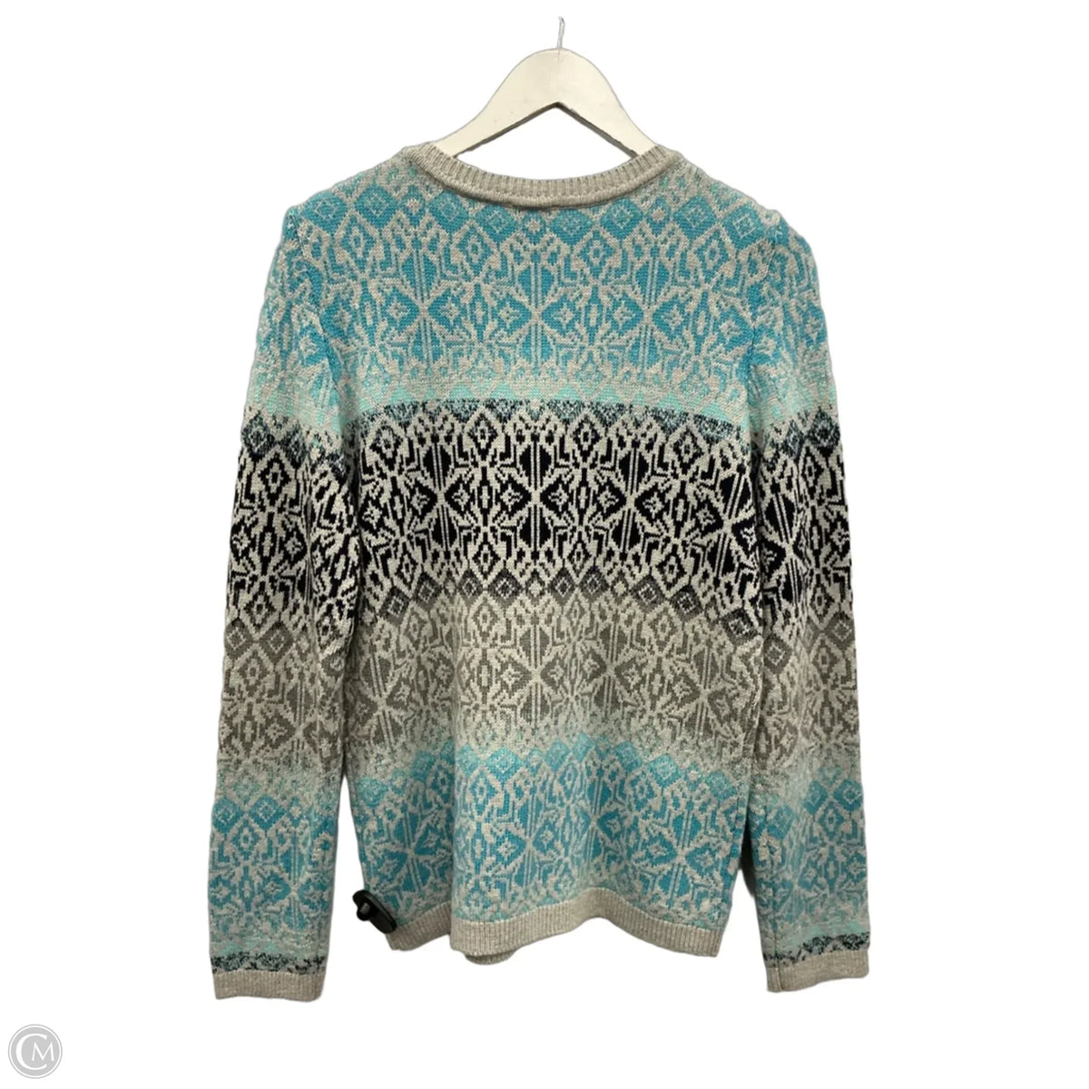 Sweater By Talbots In Blue & Grey, Size: M