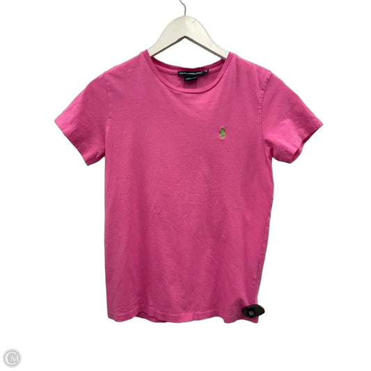 Top Short Sleeve Basic By Lauren By Ralph Lauren In Pink, Size: M