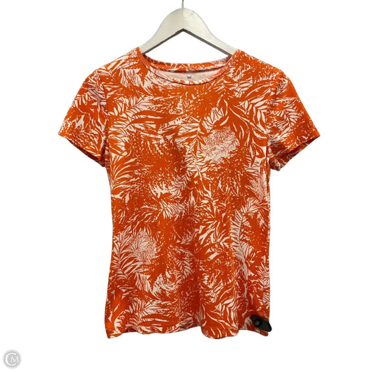 Top Short Sleeve Basic By Talbots In Orange, Size: M