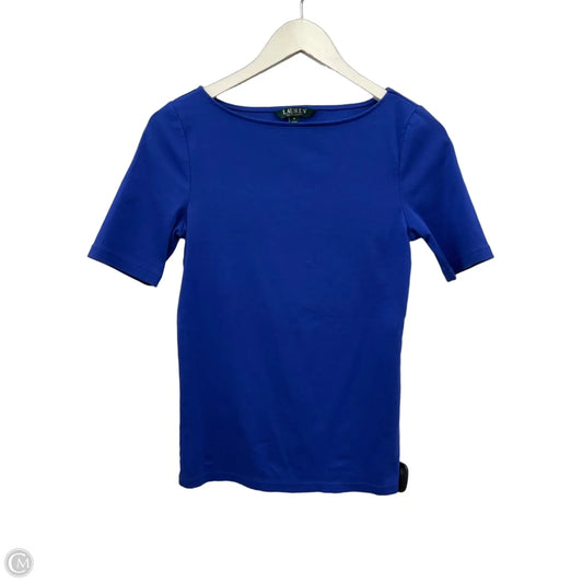 Top Short Sleeve Basic By Lauren By Ralph Lauren In Blue, Size: M