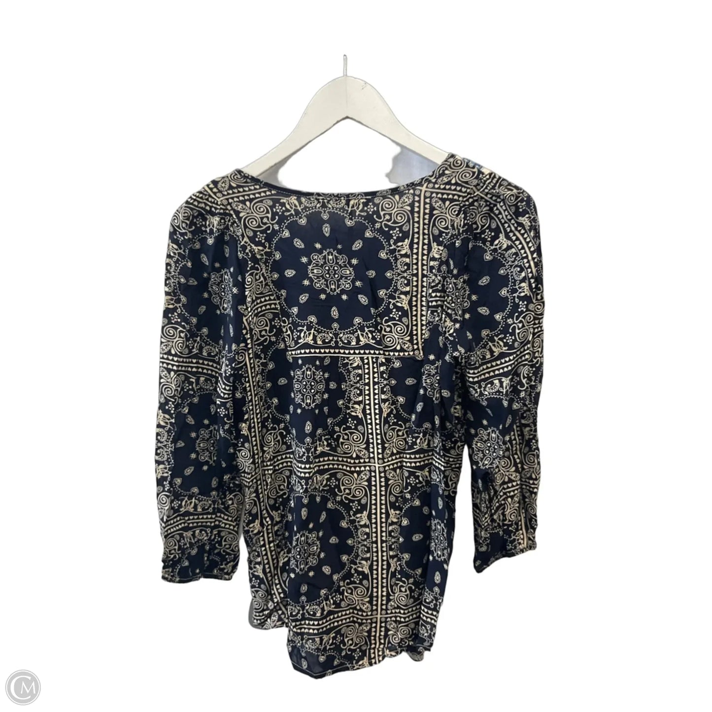 Top 3/4 Sleeve By Solitaire In Blue, Size: S