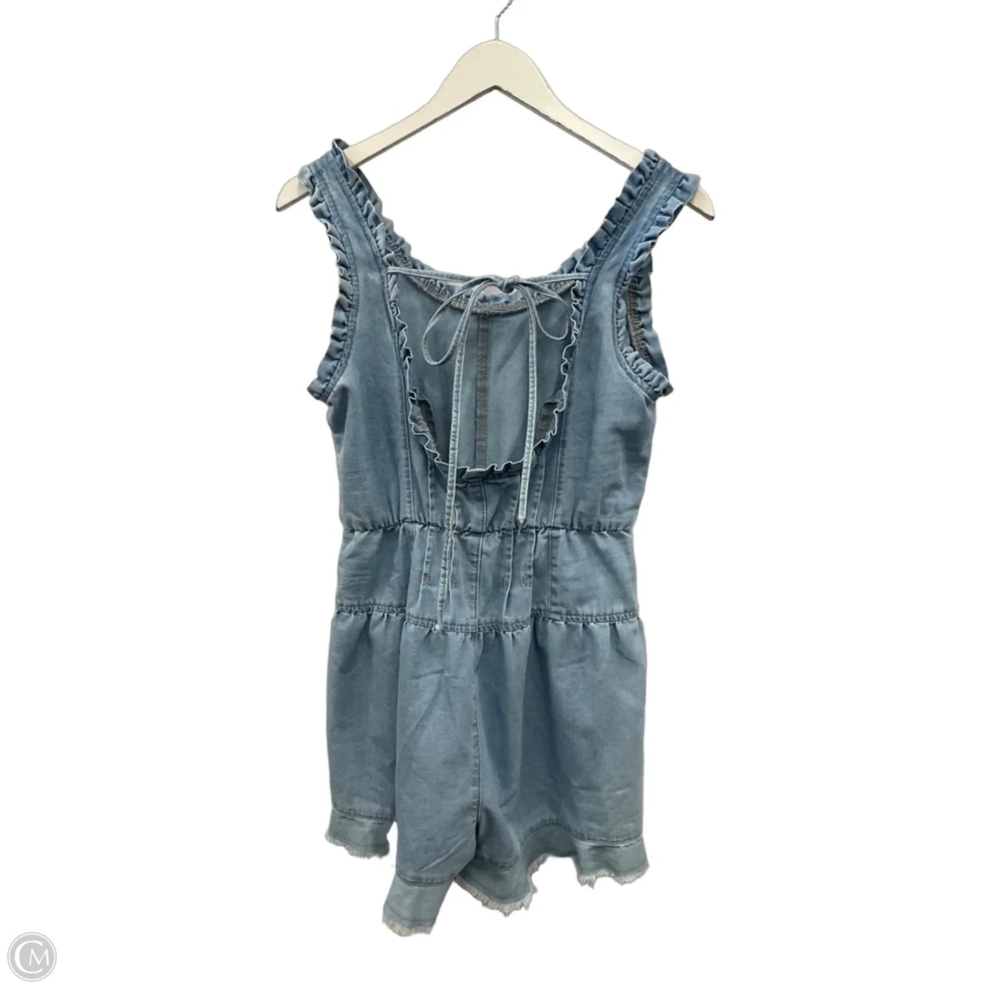 Romper By Cmf In Blue Denim, Size: S