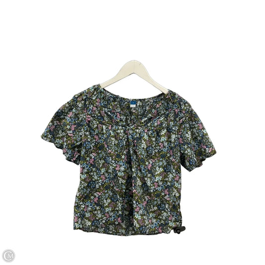 Top Short Sleeve By Old Navy In Floral Print, Size: S