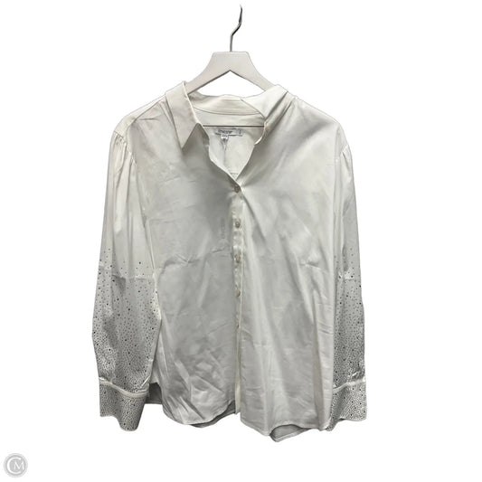Top Long Sleeve By Chicos In White, Size: Xl