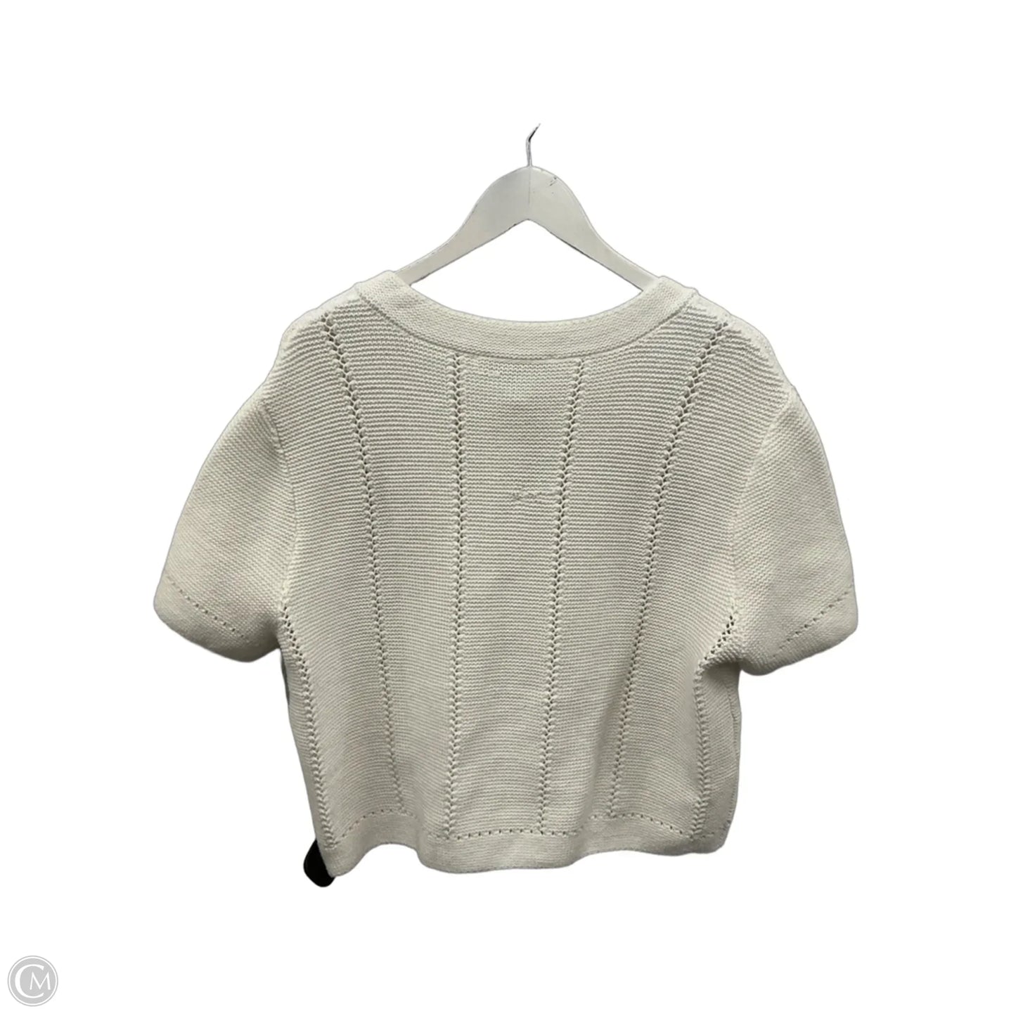 Sweater Cardigan By Loft In White, Size: Xl