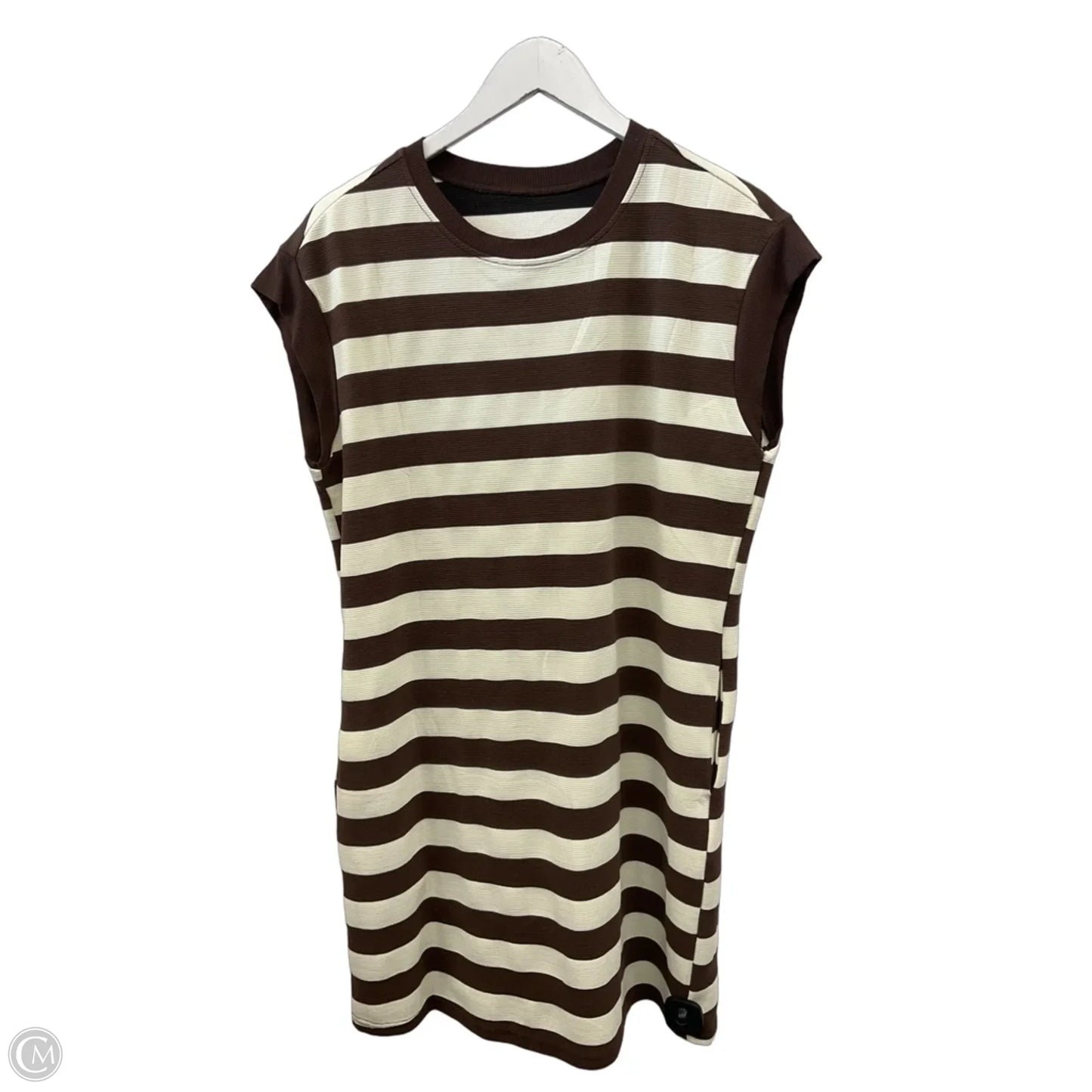 Dress Casual Short By Cmf In Brown & Cream, Size: M