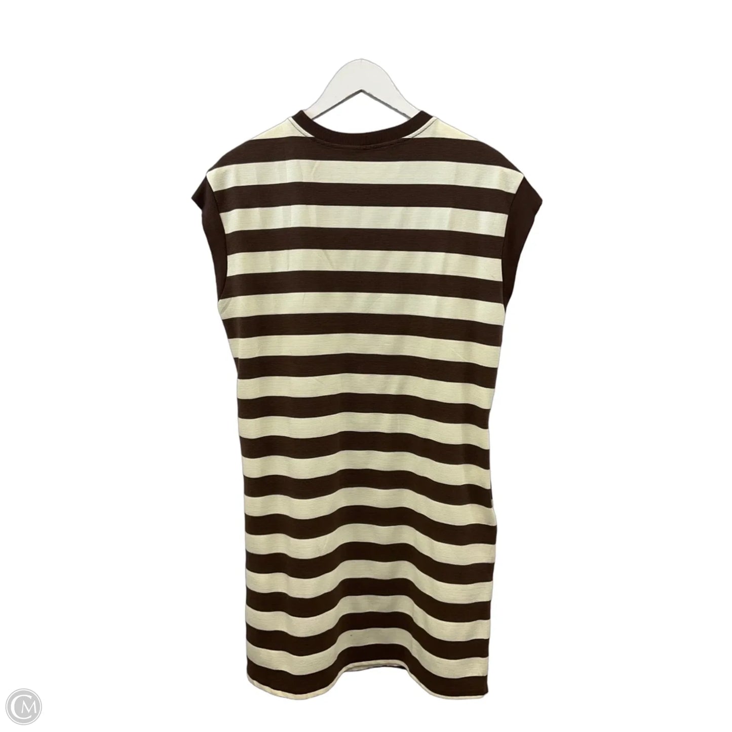 Dress Casual Short By Cmf In Brown & Cream, Size: M