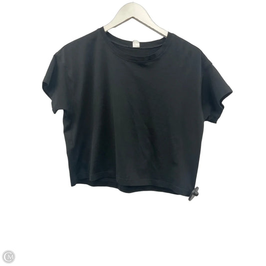 Athletic Top Short Sleeve By Lululemon In Black, Size: S