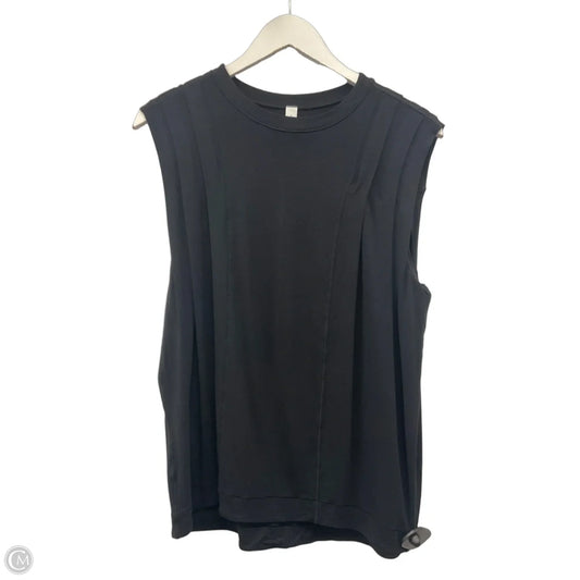 Athletic Top Short Sleeve By Lululemon In Black, Size: S