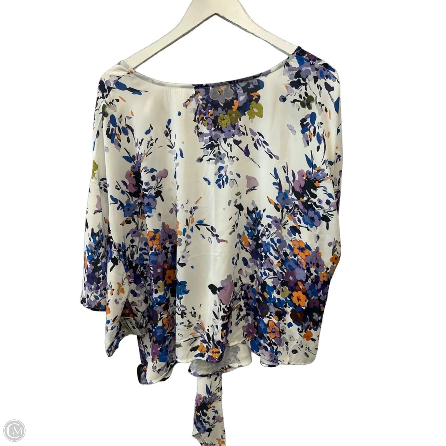 Top Short Sleeve By Cmf In Purple & White, Size: 2x