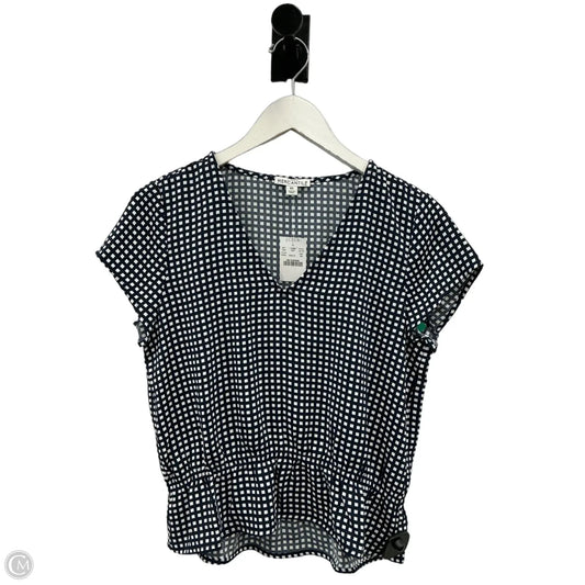 Top Short Sleeve By J. Crew In Blue & White, Size: Xs