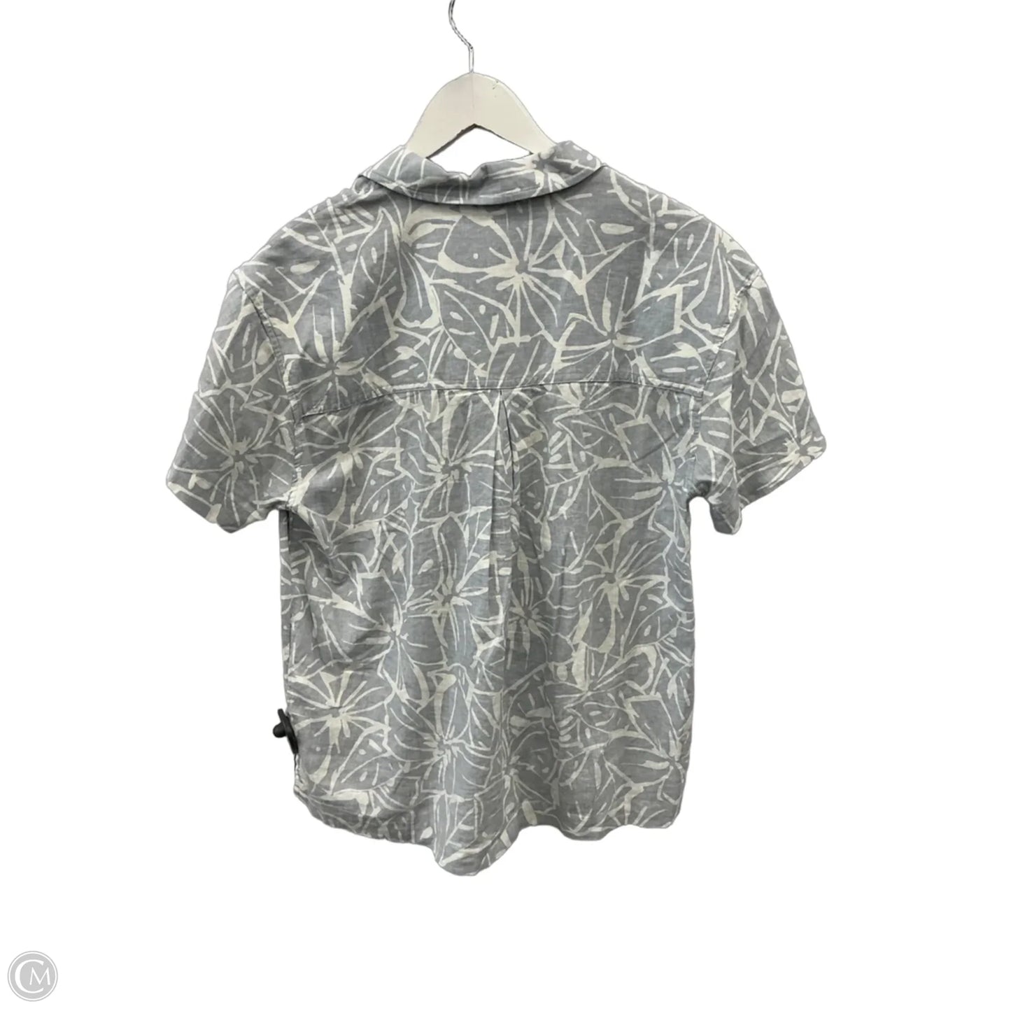 Top Short Sleeve By Madewell In Grey & White, Size: S