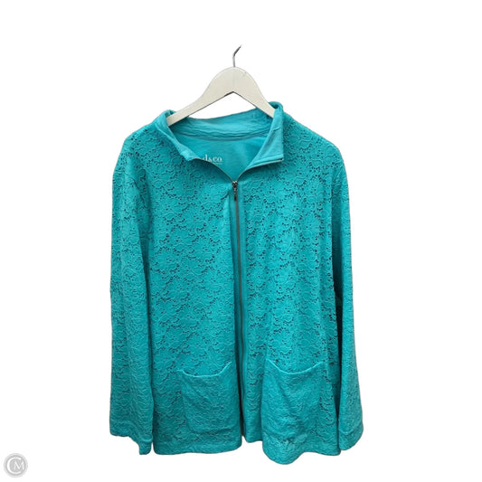 Jacket Other By D&co. In Aqua, Size: 2x