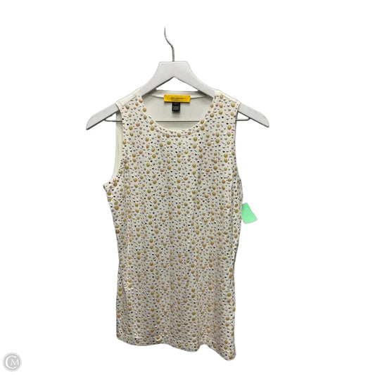 Top Sleeveless By St John Knits In Cream, Size: S