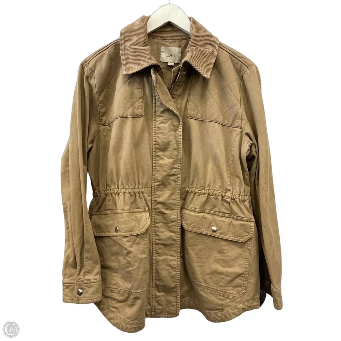 Jacket Utility By Loft In Beige, Size: M