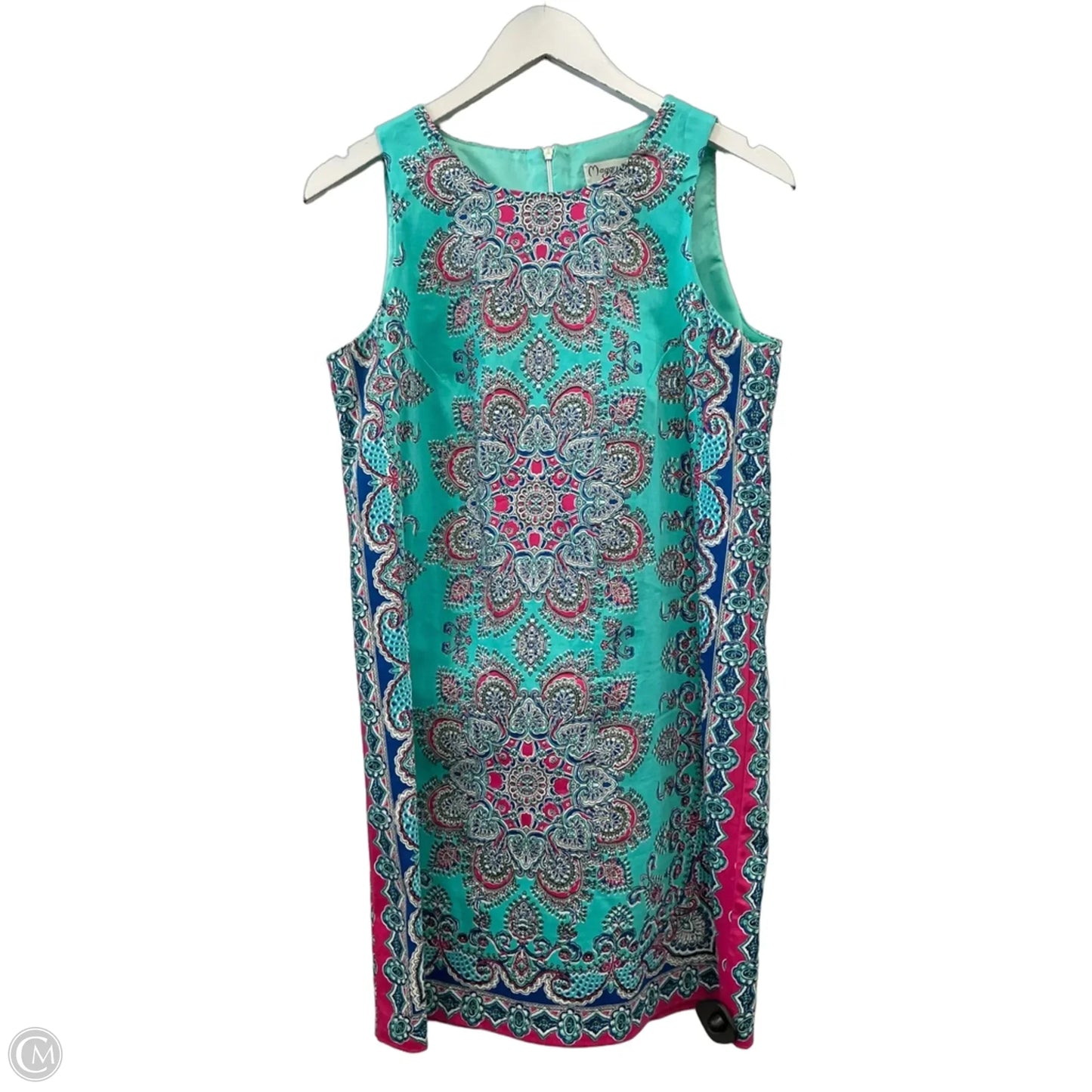 Dress Casual Short By Maggie Lawrence In Aqua, Size: M