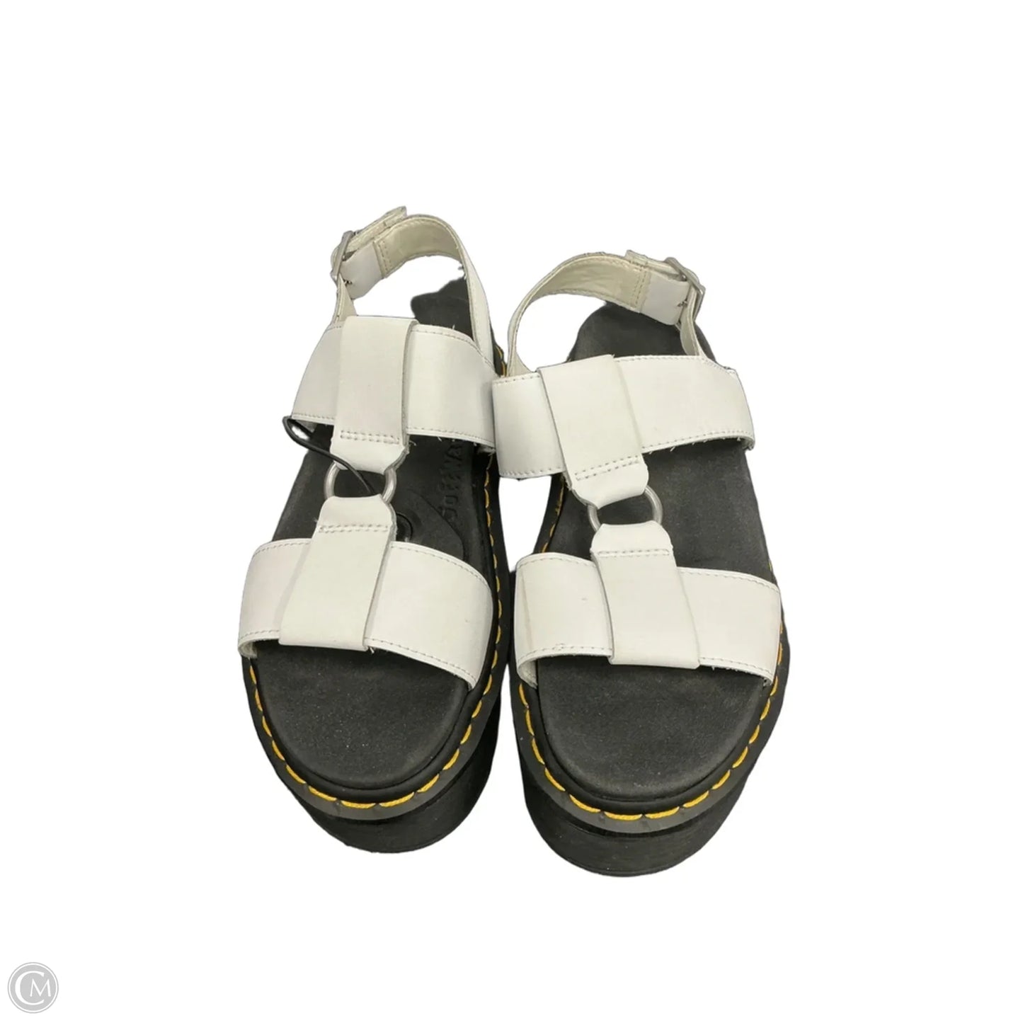Sandals Heels Platform By Dr Martens In White, Size: 8