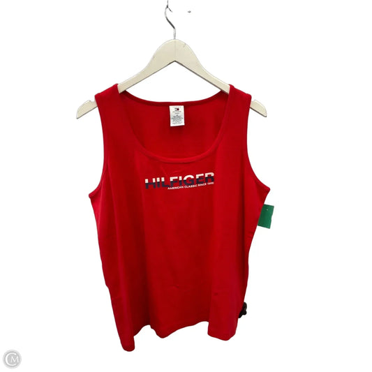 Tank Top By Tommy Hilfiger In Red, Size: 1x