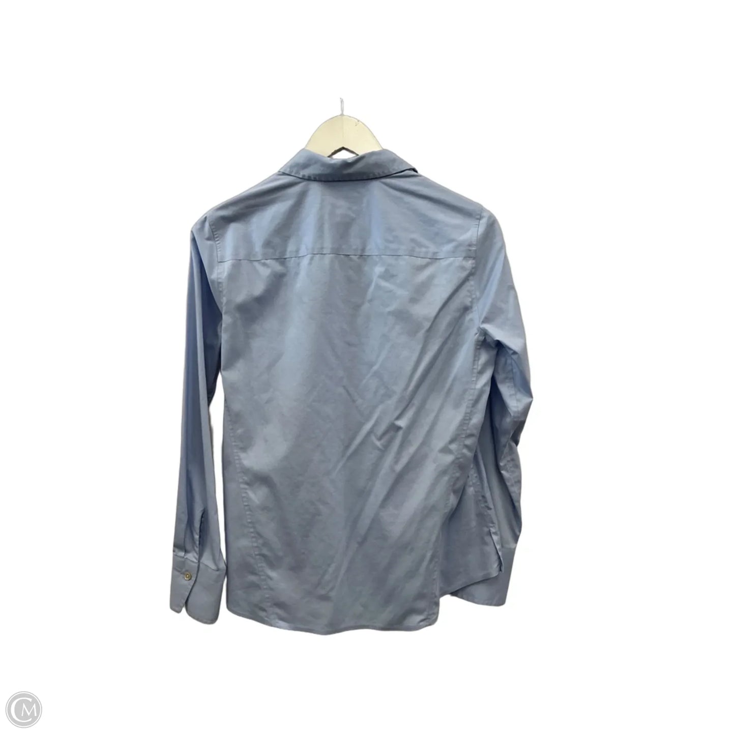 Top Long Sleeve By Foxcroft In Blue, Size: S