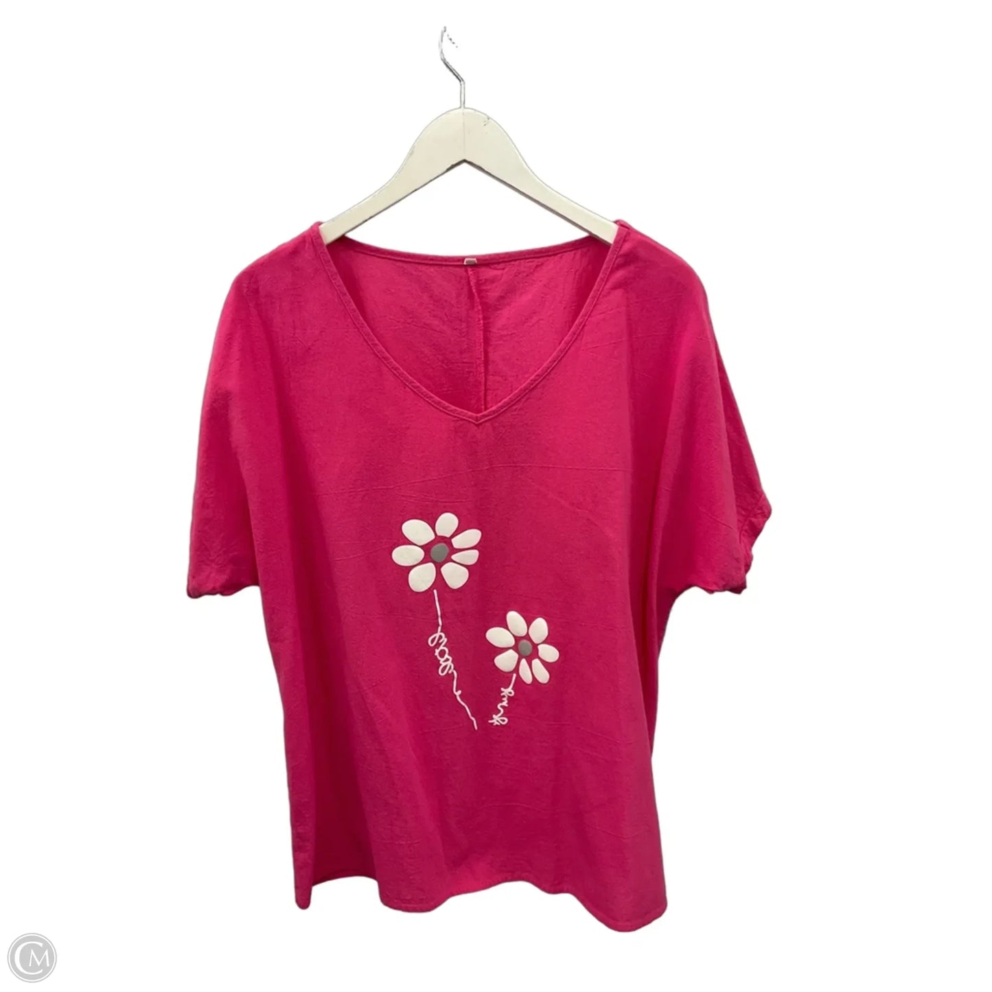 Top Short Sleeve By Clothes Mentor In Pink, Size: 1x