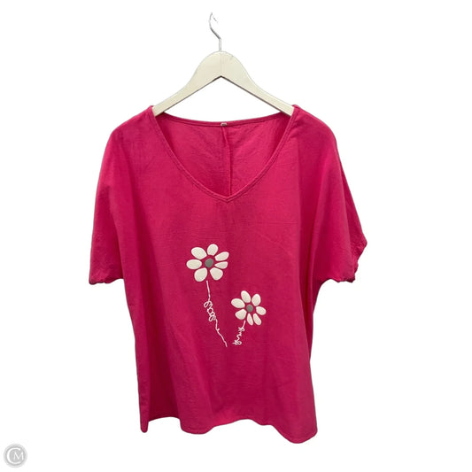 Top Short Sleeve By Clothes Mentor In Pink, Size: 1x