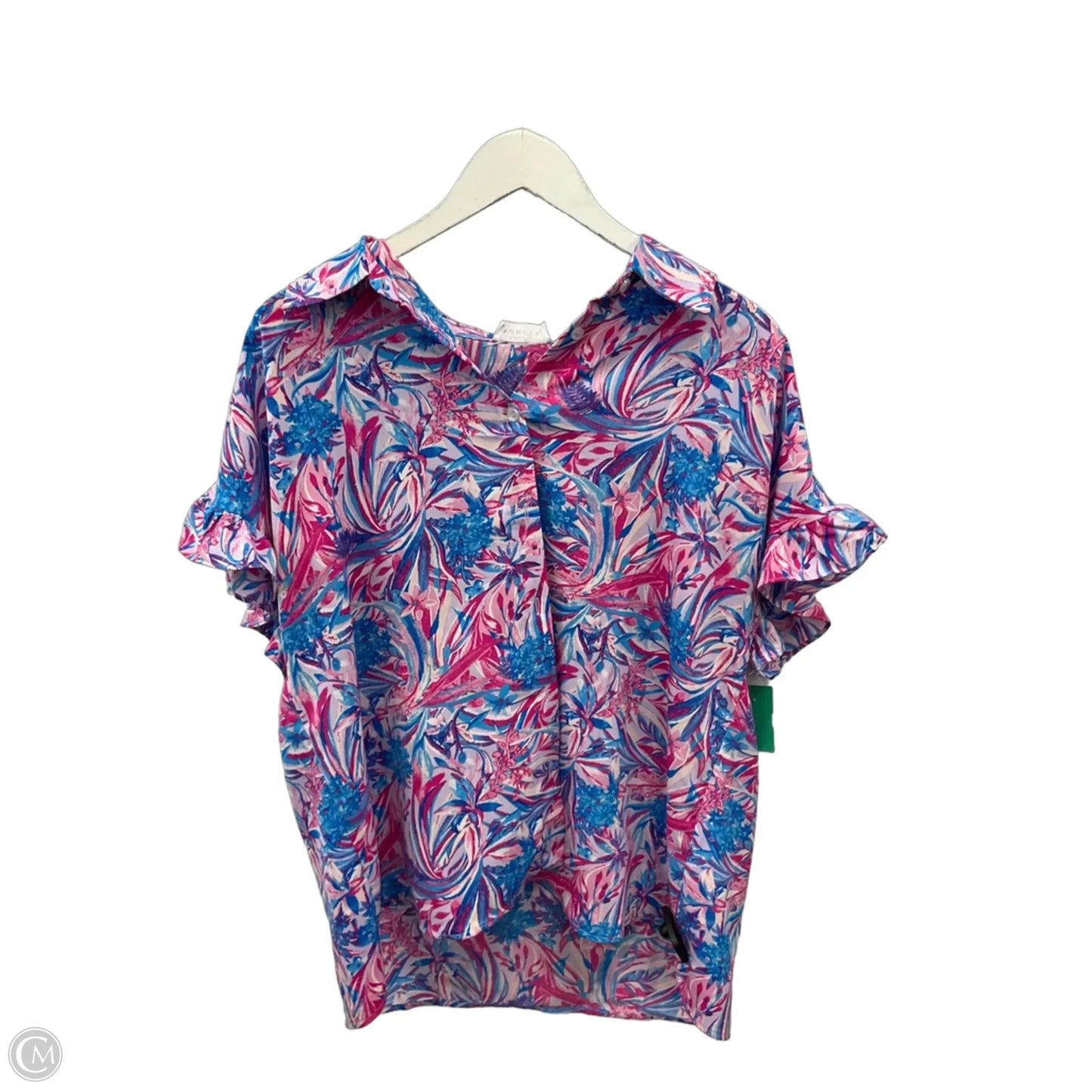 Top Short Sleeve By Emily Wonder In Pink, Size: L