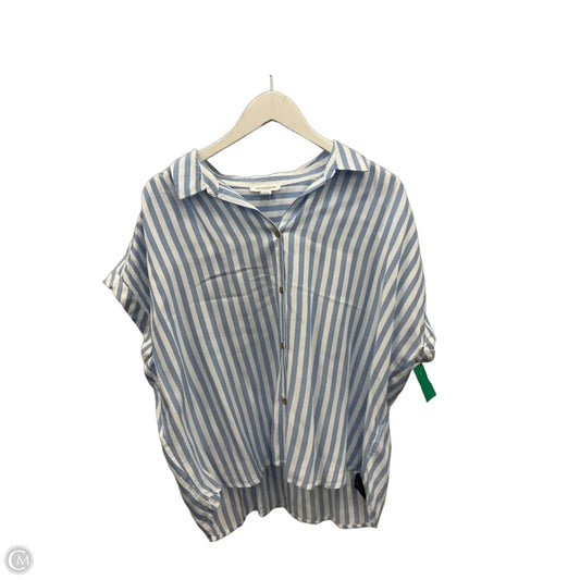 Top Short Sleeve By Beachlunchlounge In Blue & White, Size: Xl