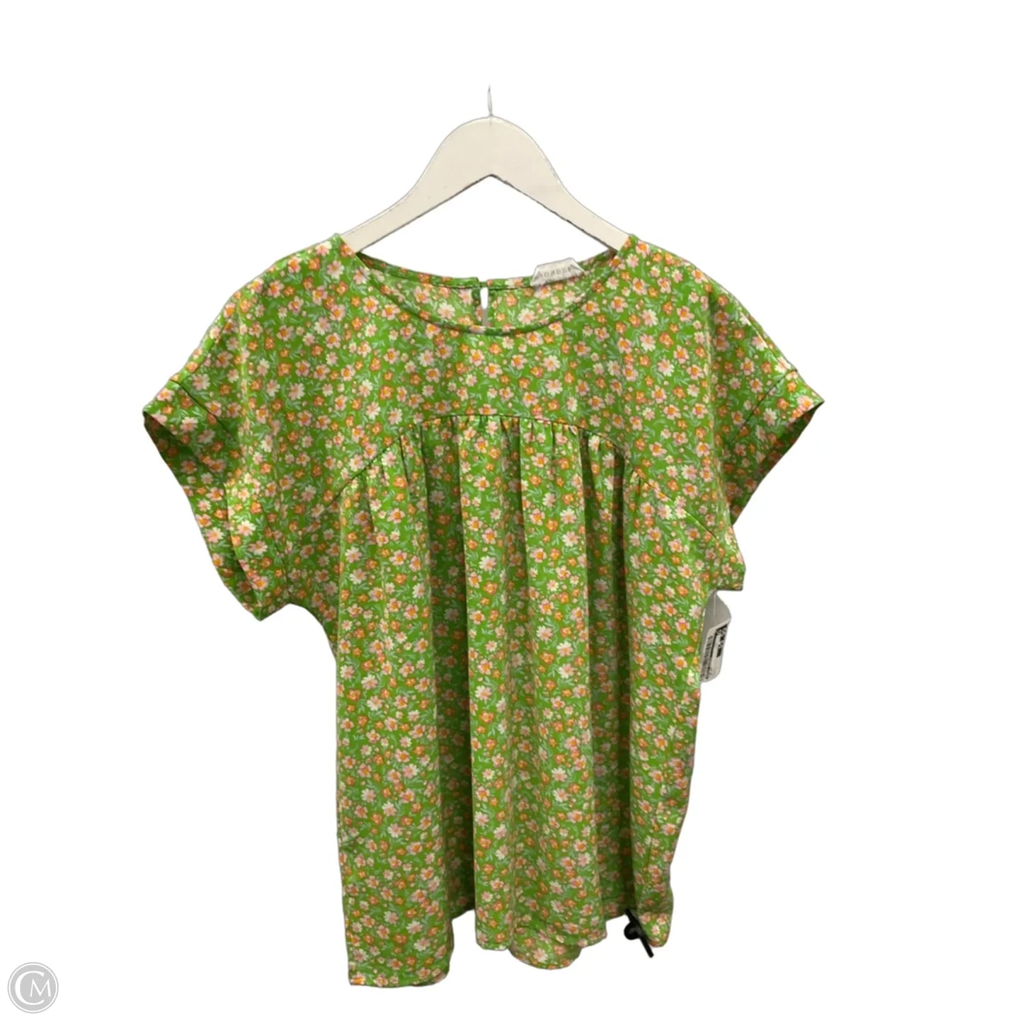 Top Short Sleeve By Emily Wonder In Green, Size: L
