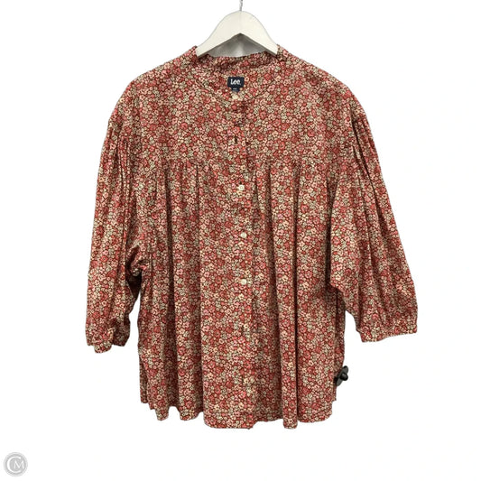 Top Short Sleeve By Lee In Pink, Size: Xxl