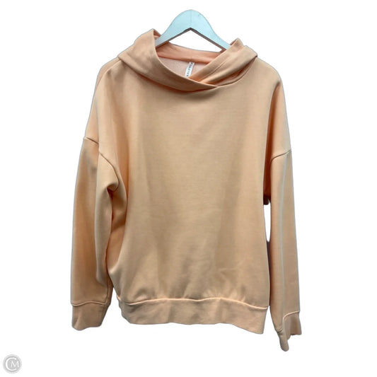Sweatshirt Hoodie By Fabletics In Orange, Size: M