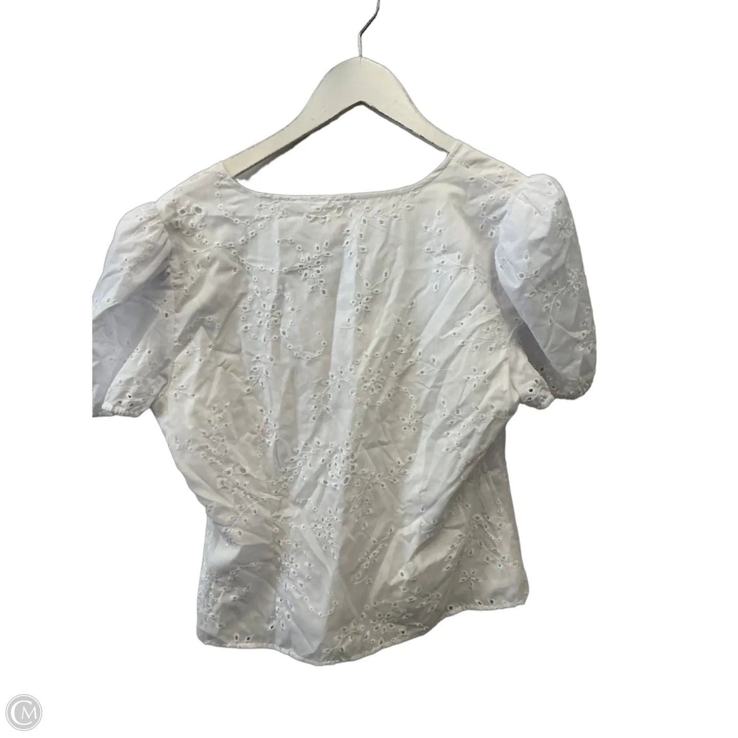 Top Short Sleeve By Clothes Mentor In White, Size: M