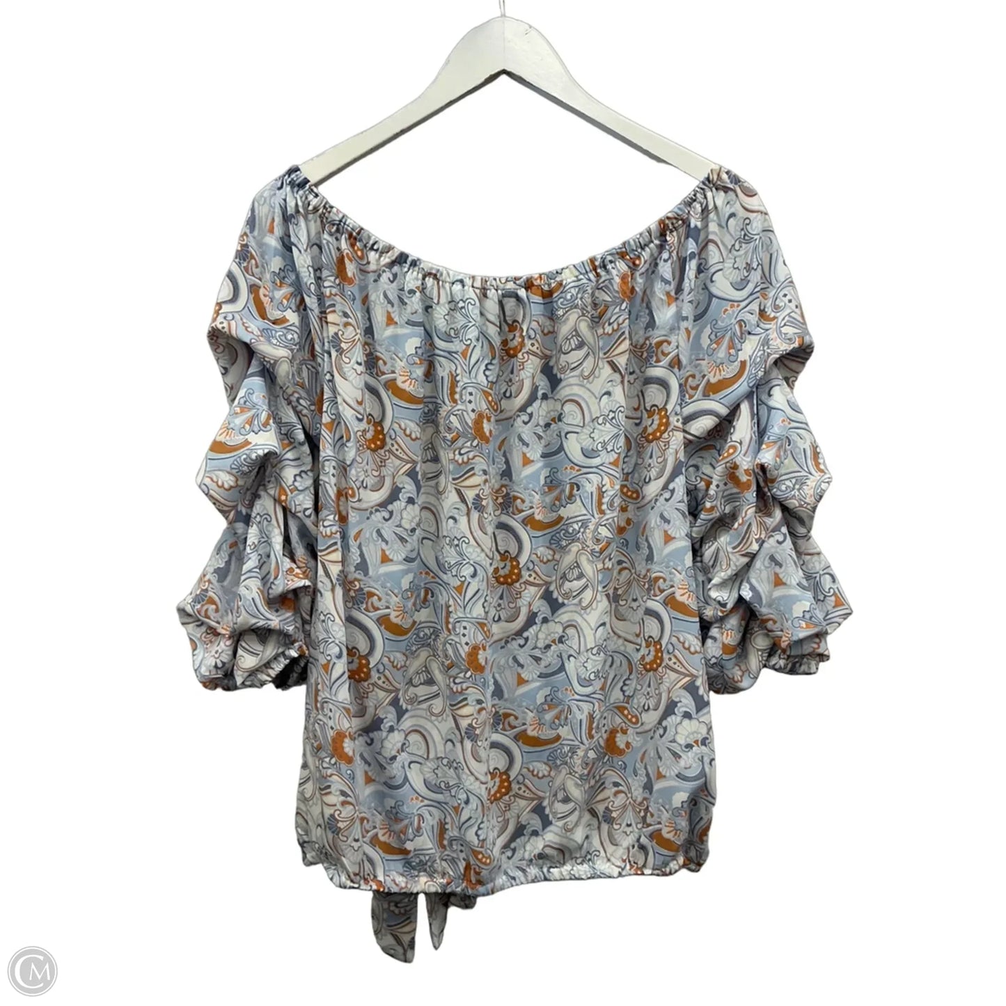 Top 3/4 Sleeve By Cece In Blue, Size: Xl