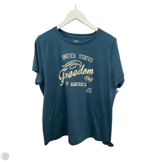 Top Short Sleeve By Sonoma In Blue, Size: Xl